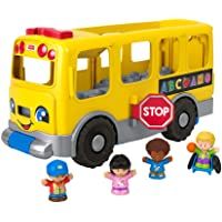 Fisher-Price- Autobús Escolar Amarillo Grande de Little People (Mattel GTL68)- (Versión en español)